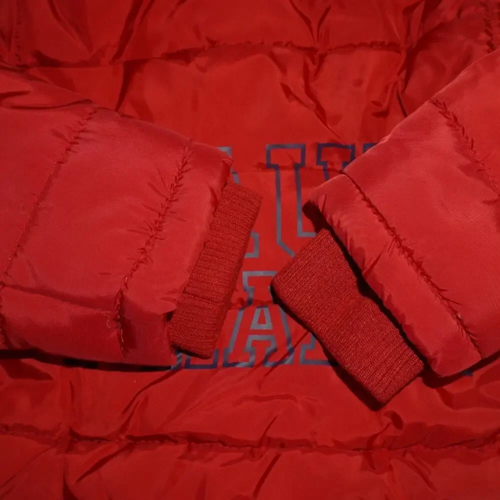 Paul Frank Baby Puffer Jacket 18M Red Hooded Winter Coat Fleece Lined Monkey Log